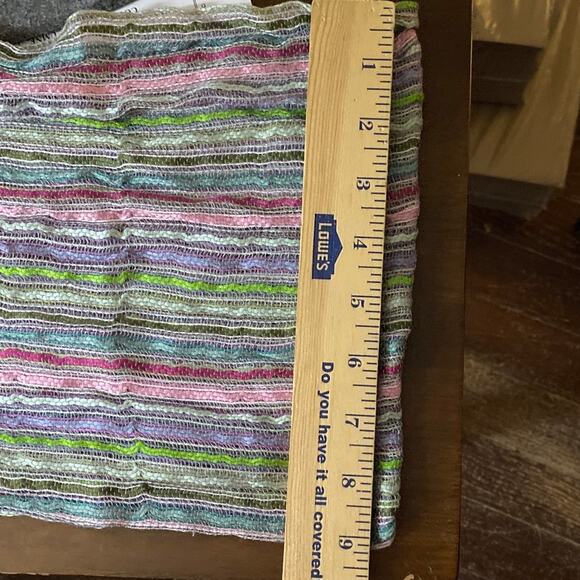 NEW Infinity Scarf by ECO Rising Tide Pink Teal Multicolor Boho Striped Hippie - Picture 9 of 10